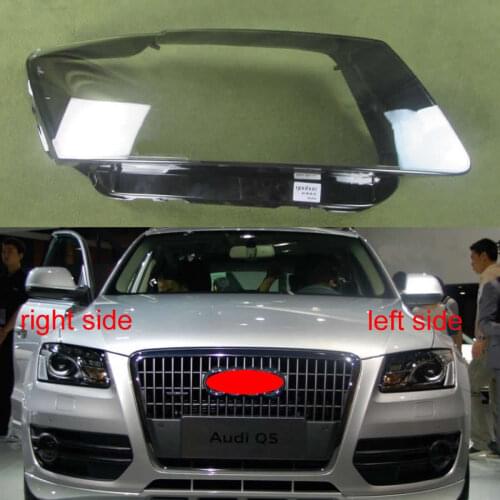For Audi Q5 2010 2011 2012 Headlamp Transparent Cover Lampshade Lamp Shade Lamp Glass Headlight Shell Lens Glass