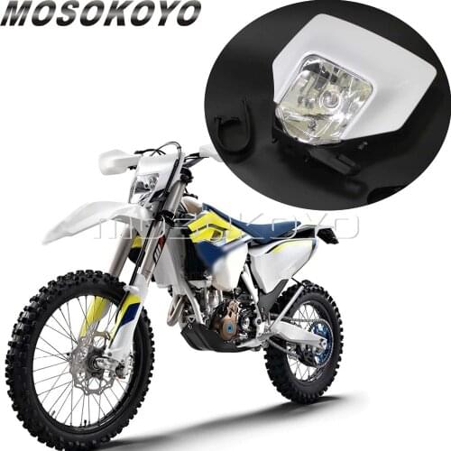 White Motocross Dirt Bike Headlight MX Enduro Head Lamp for FE TX TE 25 150 250 300 350 450 501 701 2017-2019