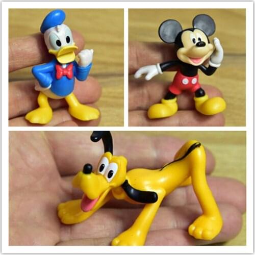24piece 5-6cm mickey and his friends mickey mouse donald duck and pluto dog pvc figure toys