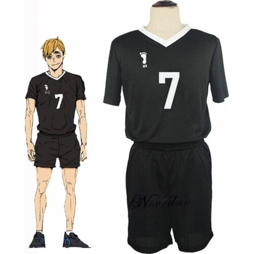 Haikyu! Haikyuu!! Inarizaki High School Miya Atsumu Cosplay Costume Black Suit Uniform Anime Volleyball Jersey Sportswear