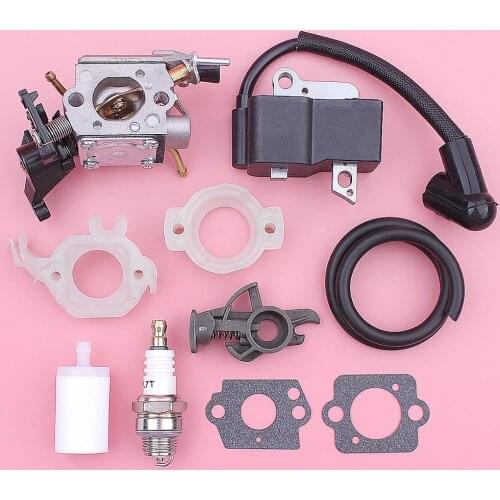 Carburetor Ignition Coil Fuel Filter Line For Husqvarna 445 450 Chainsaws 573935701 506450401 Intake Flange Carb Gasket