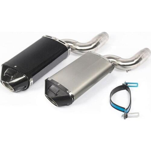 Exhaust Set for Kawasaki ZX6R ZX636 Ninja 2004-2008 Motorcycle Exhaust Pipe Middle Pipe Slip On 51mm Escape No DB Killer 310mm