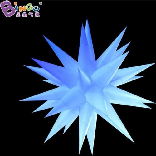 Colorful 1.2~2 meters inflatable star for event decoration / Hanging-dec star balloon with LED lights toys