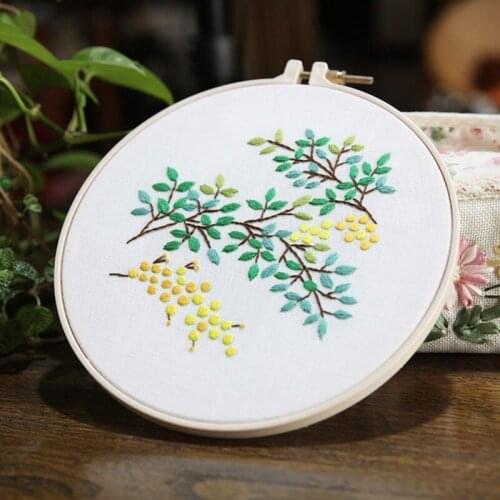 Creative Cross Embroidery Kits Hand-Embroidered Material Package Fabric Flower Chinese Decorative DIY Lu Embroidery Wind Pendant