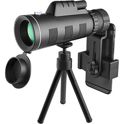 Monocular Telescope,40X60 Monocular with Smartphone Holder & Tripod Waterproof Zoom Telescope for Bird Watching Camping