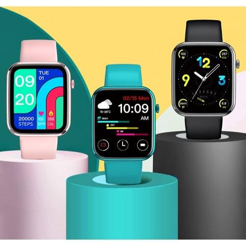 2021 Fitness 1.69 inch Smart Watch Men Sports Waterproof Clock Fitness Tracker Blood Pressure Women Smartwatch for Android IOS