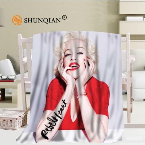 Madonna Blanket Soft DIY Sofa Bed Throw Blanket Kid Adult Warm Custom Blanket 56x80Inch50X60Inch40X50Inch