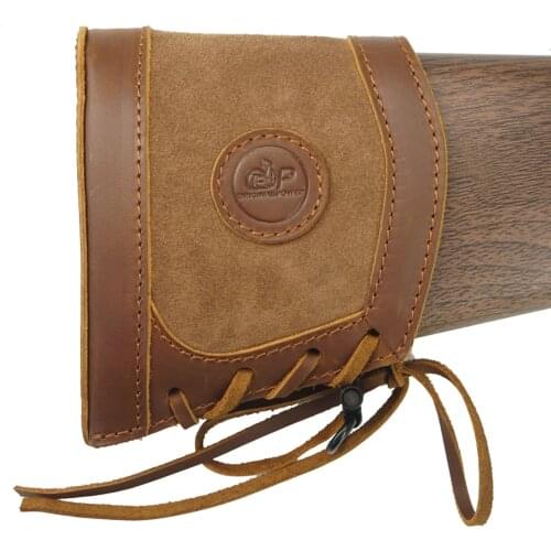 Tactical Shotgun Buttstock Recoil Leather Rifle Gun Cheek Rest Protector Shoulder Pad Hunting Gun Accessories for Shooting