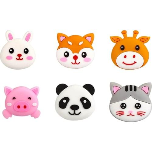 Silicone Door Stopper Wall Protector Self Adhesive Cartoon Door Handle Bumpers Buffer Guard Stoppers Silencer Crash Pad