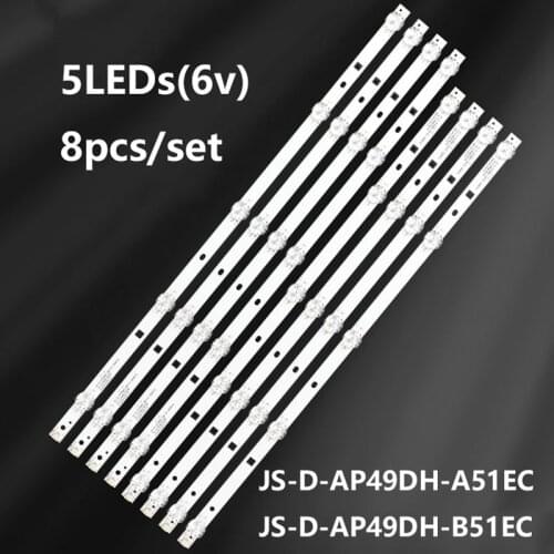 LED Backlight strip 5 lamp for JS-D-AP49DH-A51EC B51EC (70425) 14-01490D1603A B