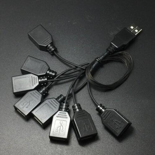 USB Adapter Cable Light Accessories Black One to Four Eight USB Port For Led Light Kit 10220 10260 42083