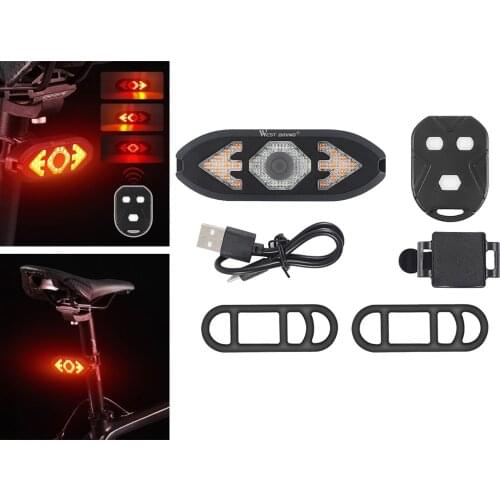 Rear Lamp Smart Bike Wireless Remote Turn Signal Lights Bicycle LED Taillight Easily Installation Personal Bicycle Parts