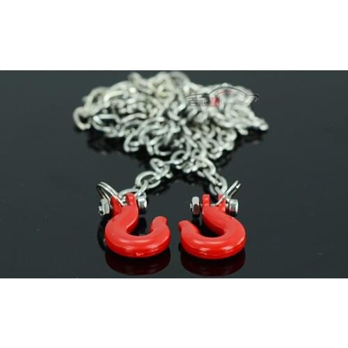 RC Car Parts Crawler Model Cars Modified Decorations Accessories Simulation Metal Belt Chain Wire rope hook Trailer hook iron