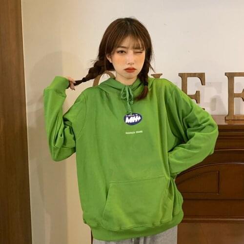 2021 Women Autumn Winter Hoodie Oversized Hooded Pocket Solid Color Loose Sweatshirt Casual Female Harajuku Streetwear Pullover