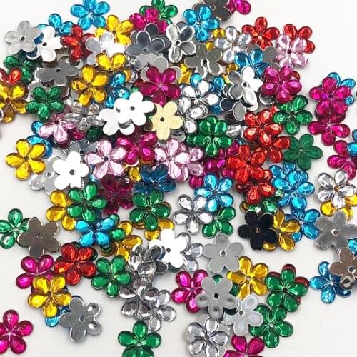 12mm 100pcs/lot Snowflake Loose Rhinestones Sew-on Apparel Shoes Bags Sewing Accessories DIY Crafts