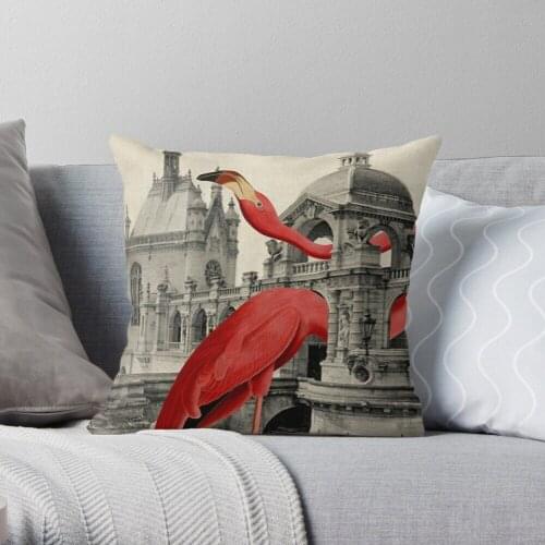 NUMBER 17 (FLAMINGO) Throw Pillow Cushion Cover Polyester throw pillows case on sofa home living room car seat decor 45x45cm