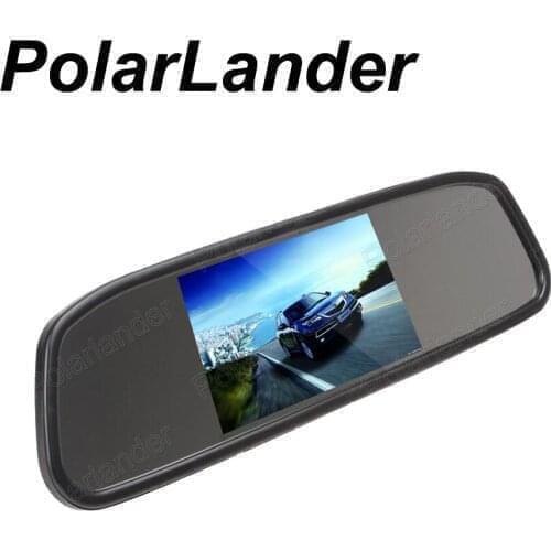 4.3 inch TFT Car rear reverse mirror Monitor 640x272 2ch AV in LCD diaplay for Backup Rear view Camera DVD reversing priority