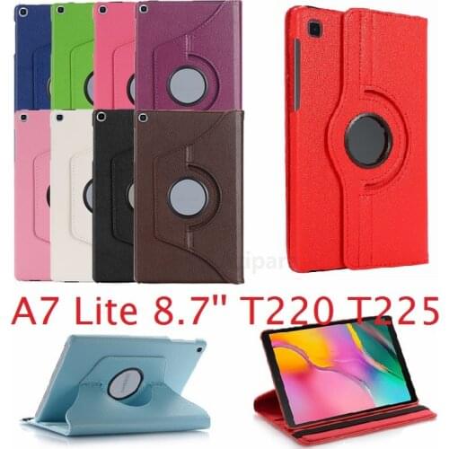 8.7'' Coque for Samsung Galaxy Tab A7 Lite 2021 8.7 T220 T225 Case 360 Rotation Smart PU Case for Samsung A7 Lite 8.7 T220 Cover