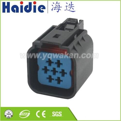 Free shipping 5sets 7pin WPT-596(Tin) 3U2Z-14S411-YGA 7way waterproof plug female plastic wire cable connector HD075-3.5-21