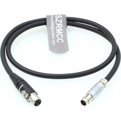 Fischer 3 Pin Male to Mini XLR 4 Pin Female Power Cable for ARRI Alexa Camera RS/Tilta Kit to TVLogic Monitor