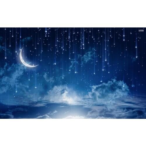 Moon Glimpses Night Sky backdrop Vinyl cloth High quality Computer print wall photography backgrounds shu611956352
