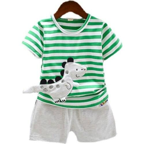 New Summer Baby Clothes Children Boys Cotton T-Shirt Shorts 2Pcs/Set Toddler Casual Costume Infant Girls Outfits Kids Tracksuits