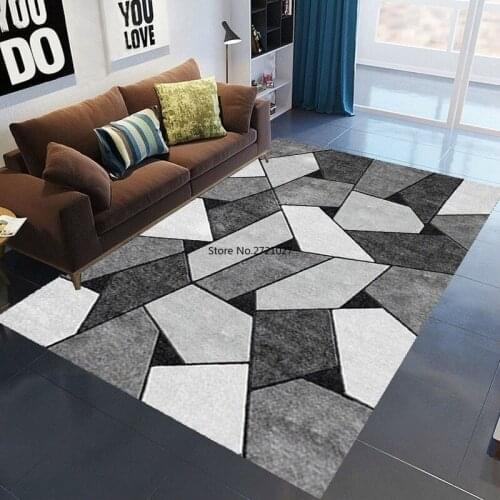 Living Room Geometric Non-slip Carpet Household Indoor Carpet Bedroom Bedside Bay Window Sofa Floor Mat