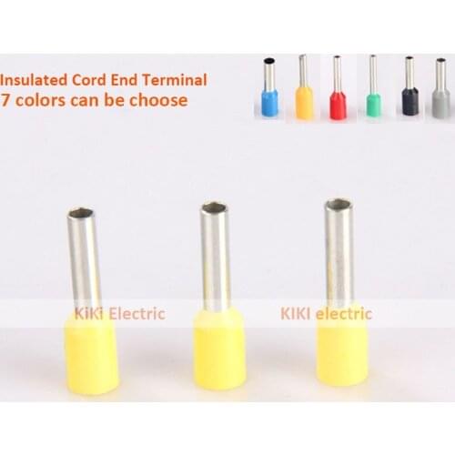 Hot Sale Red/Yellow Insulatied Core End Terminal For 1.0SQMM 18AWG Wire 10mm of Pin Length E1010 pre-insulated crimp Terminals