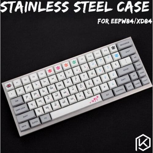 Stainless steel bent case for xd84 eepw84 custom keyboard acrylic panels acrylic diffuser