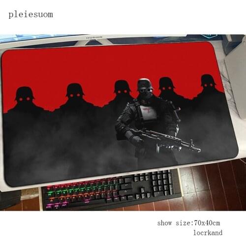 Wolfenstein mouse pad Mass pattern mousepads 800x400x3mm best gaming mousepad gamer personalized cute mouse pads keyboard pc pad