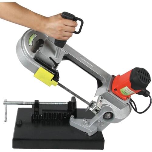 Electric Band Saw Machine Portable Small Woodworking Metal Wood Processing Hand Saw Carpentry Powerful Cutting Machine DLY-100