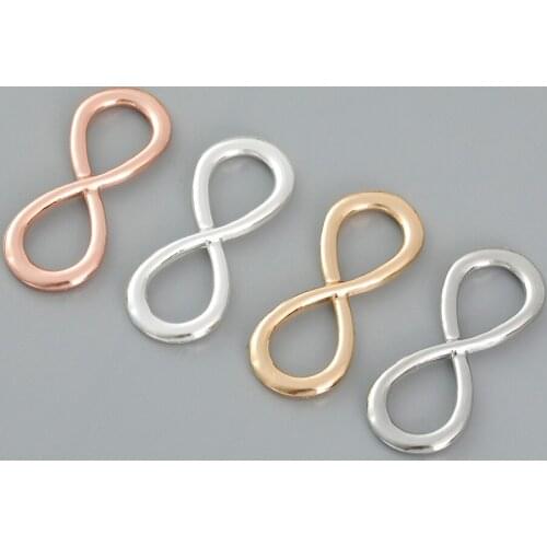 Metal Figure 8 Connector DIY Necklace Bracelet Jewelry Handmade Jewelry Accessories Discovery--Zinc Alloy