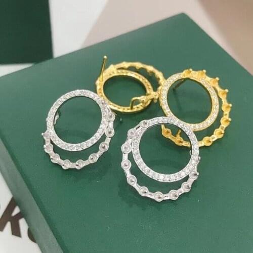 Fashion DIY 925 Sterling Silver Earrings Findings Settings Base Mountings Parts Mounts for Pearls Agate Crystal Stones Beads