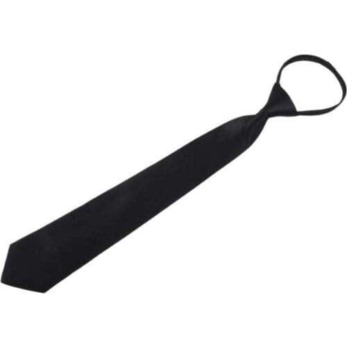 Men Lazy Zipper Tie Black Clip On Men Tie Security Ties Men Women Unisex Tie Clothes Necktie Funeral Flight Attendant Black Tie