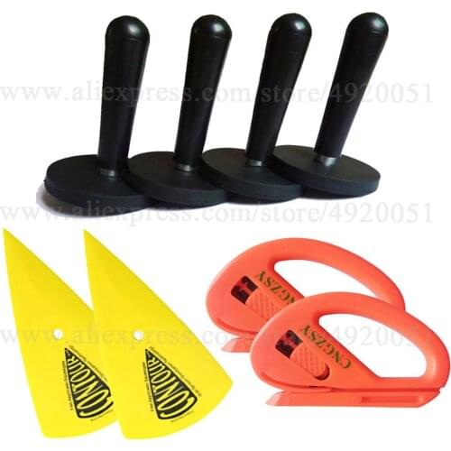 Window Tints Tools Kit Vinyl Film Car Wrap Squeegee Contour Scraper Magnet Holder Sticker Cutter Vehicle Decal Accessories K59