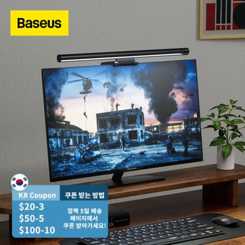 Baseus Stepless Dimming Eye-Care LED Desk Lamp For Computer PC Monitor Screen Hanging Light Pro LED Reading USB Powered Lamp