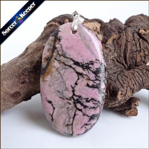 Real Female Natural Crystal Bijoux Femme Choker Necklaces Pendants Hand Made Pink Rhodonite Stone Beads For Jewelry Making ZS410