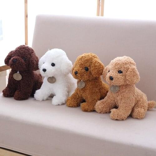 Teddy Dog Pillow Puppy Dog Stuffed Plush Toy Simulation Teddy Gog Plush Doll Children Christmas Gifts Bedroom Sofa Decoration