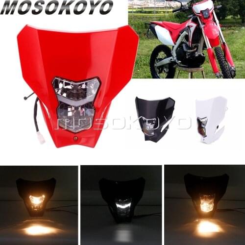 E13 SUPER MOTO LED HI/LO Beam Headlight Redmoto Off Road Lighting for Honda CRF250R CRF450R CRF 250 450 R L F RX CRF125F CRF110F