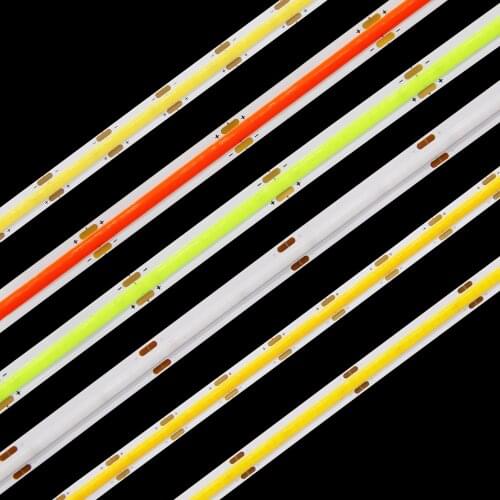 AllCOB FCOB COB LED Strip Bright Tape Light 16.4FT/5m 384LEDs/M CRI90+ Flexible 24V 12 Volt Led Lights for Bedroom Decor