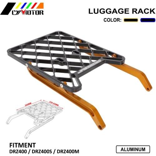 Motorcycle Rear Luggage Rack Carrier Saddlebag Support Holder Cargo Shelf Bracket For Suzuki DRZ-400 S/SM DRZ400 DRZ400S 400M