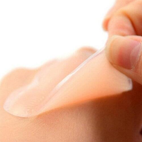 1Pair Reusable Self Adhesive Silicone Bra Pasties Chest Stickers Petal Round Shape Pasties nipple Cover Invisible