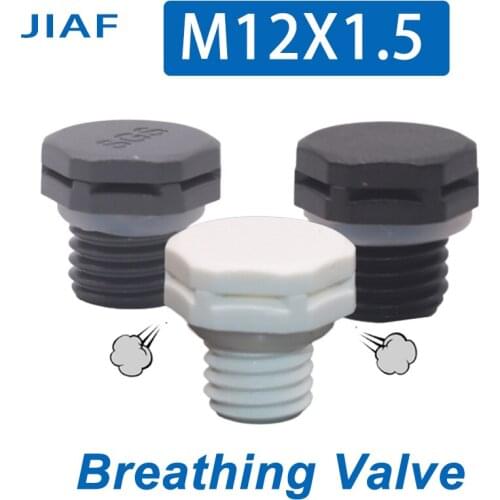 10Pcs M12*1.5 Nylon Waterproof Air Vent Valve Screw In Protective Vent Plug E-PTFE 12mm Plastic Breather Vent Valve