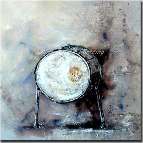 Mintura Pop Art Poster Hand Painted Modern Abstract Jazz Drum Oil Painting On Canva Wall Picture For Living Room Home Decoration