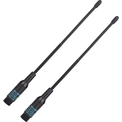 2Pcs Diamond RH-701 SMA-Male Dual Band UHF VHF 144/430MHz Antenna for Baofeng Yaesu TYT Wouxun Walkie Talkie Two Way Radio