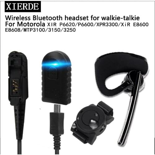 Wireless Bluetooth Headset Walkie Talkie Headphone Headphone for Motorola, for Motorola xir-p6600 P6620 3150 PTT Radio Micphone