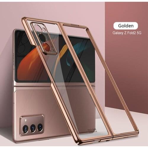 Case For Samsung Galaxy Z Fold2 Case Plating PC Folding Phone Cover For New Samsung W21 Simple Fashion Galaxy Z Fold 2 Anti Fall