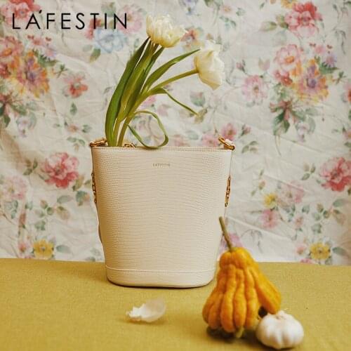 LA FESTIN Designer women bag 2021 new luxury shoulder bucket bag ladies crossbody purse leather fashion messenger bag female