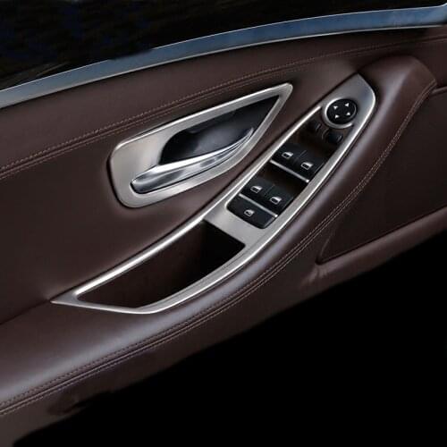 For BMW 5 Series F10 F18 (Left Hand Drive Only) Window Lifter Control Frame Switch Decor Armrest Panel Trim car Accessories