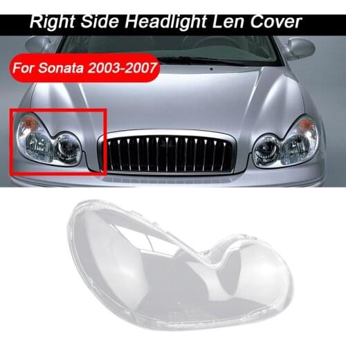 For Hyundai Sonata 2003-2007 Car Side Headlight Clear Lens Cover Head Light Lamp Lampshade Shell